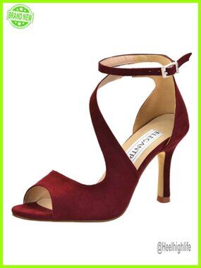 Peep Toe Strappy Heels Faux Suede Stiletto Sandals for Wedding